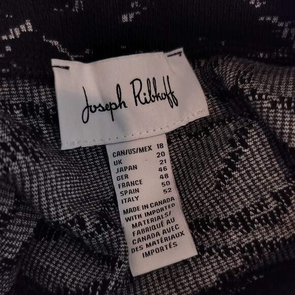 Joseph Ribloff Sweater Mock Neck PulloverBlack White Stretch - Picture 7 of 7